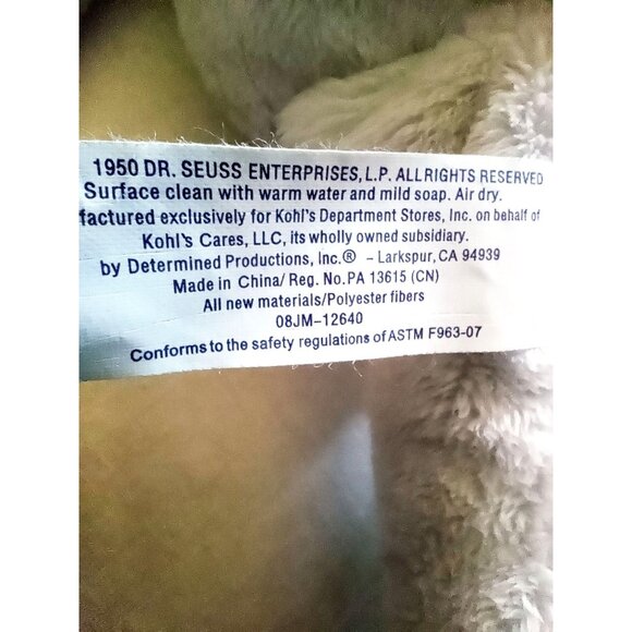 Kohls Cares Natch Plush Dr Seuss If I Ran the Zoo 18 Inch Stuffed Animal White - Picture 3 of 15